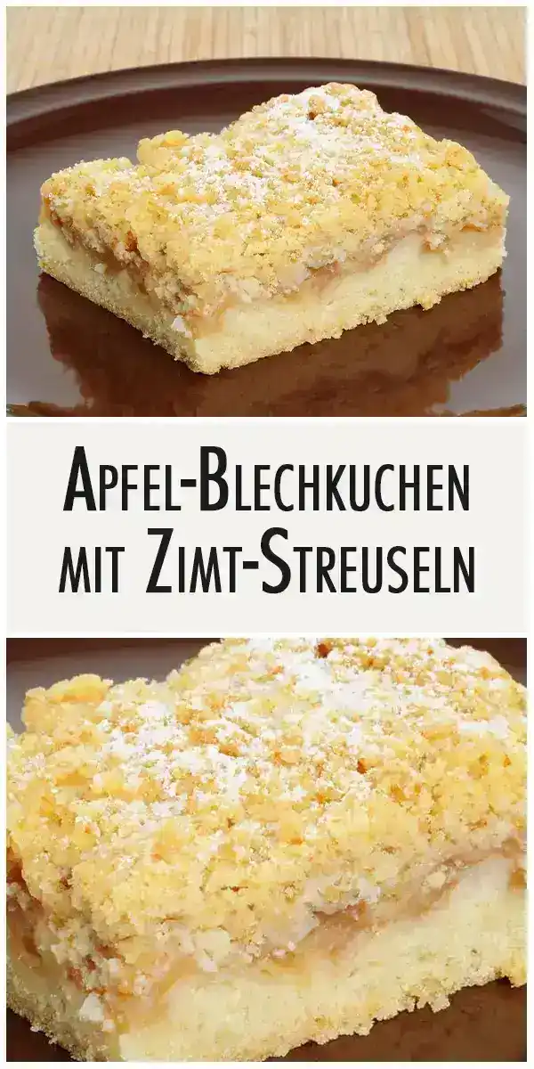 Apfel Blechkuchen Mit Zimt Streuseln