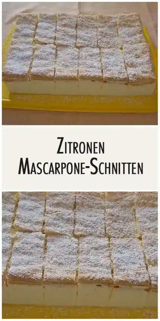 Zitronen Mascarpone-Schnitten - köstliche Rezepte