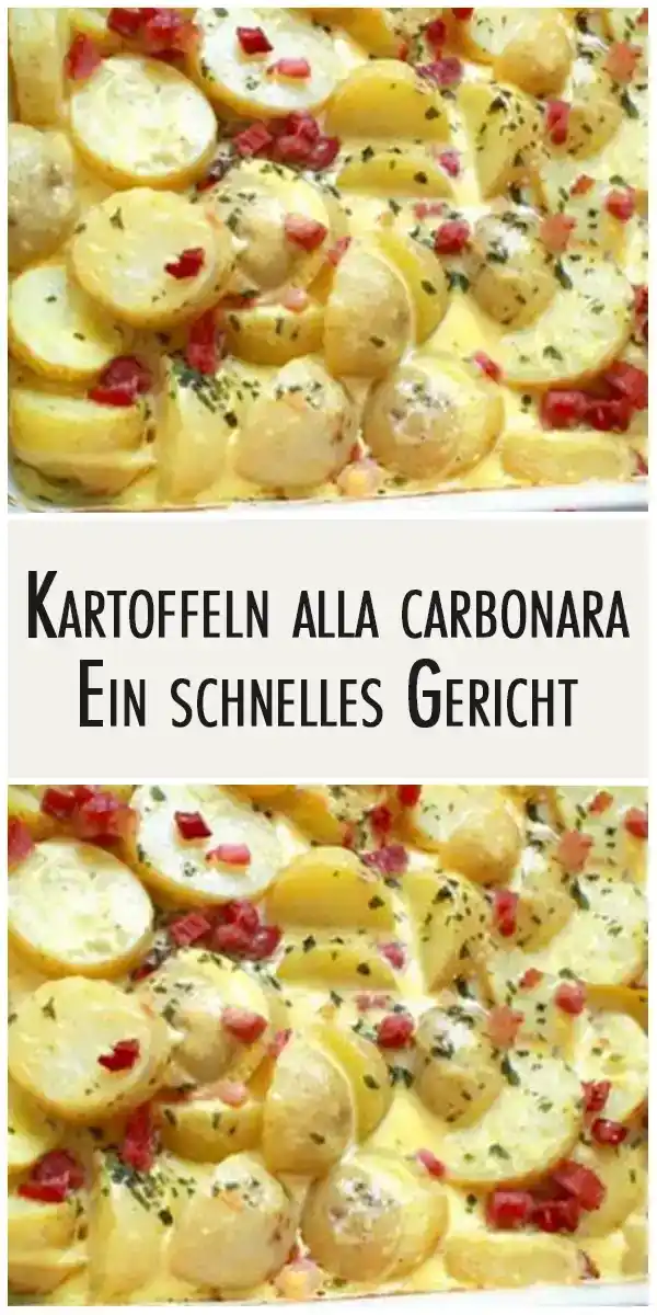 Kartoffeln alla carbonara, Ein schnelles Gericht 1 Kartoffeln alla carbonara Ein schnelles Gericht pin