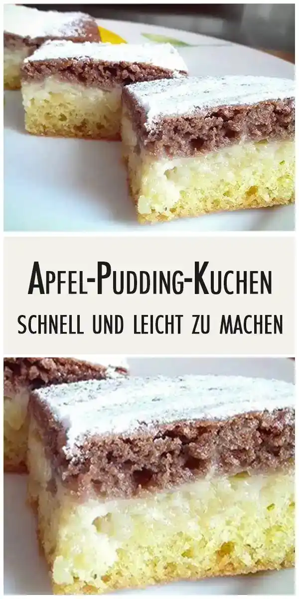 Apfel-Pudding-kuchen, schnell und leicht zu machen 1 Apfel-Pudding-kuchen, schnell und leicht zu machen
