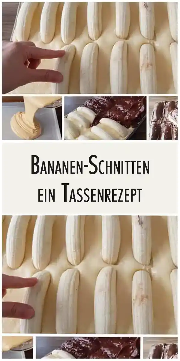 Bananen Schnitten ein Tassenrezept
