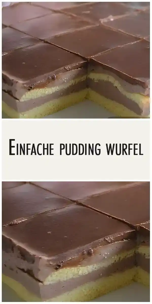 Einfache pudding wurfel