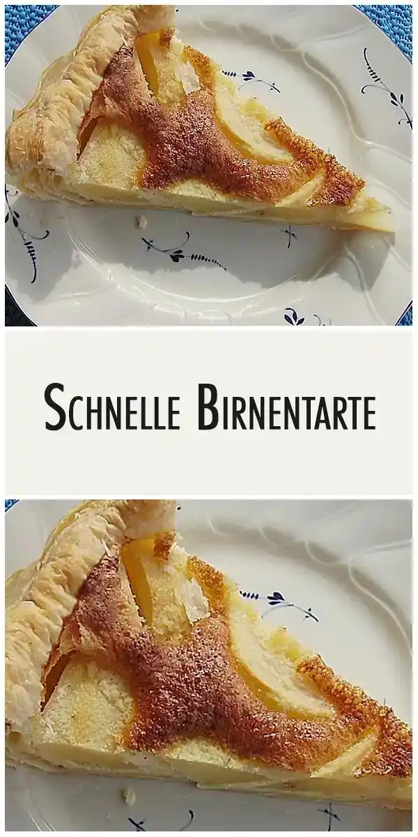 Schnelle Birnentarte