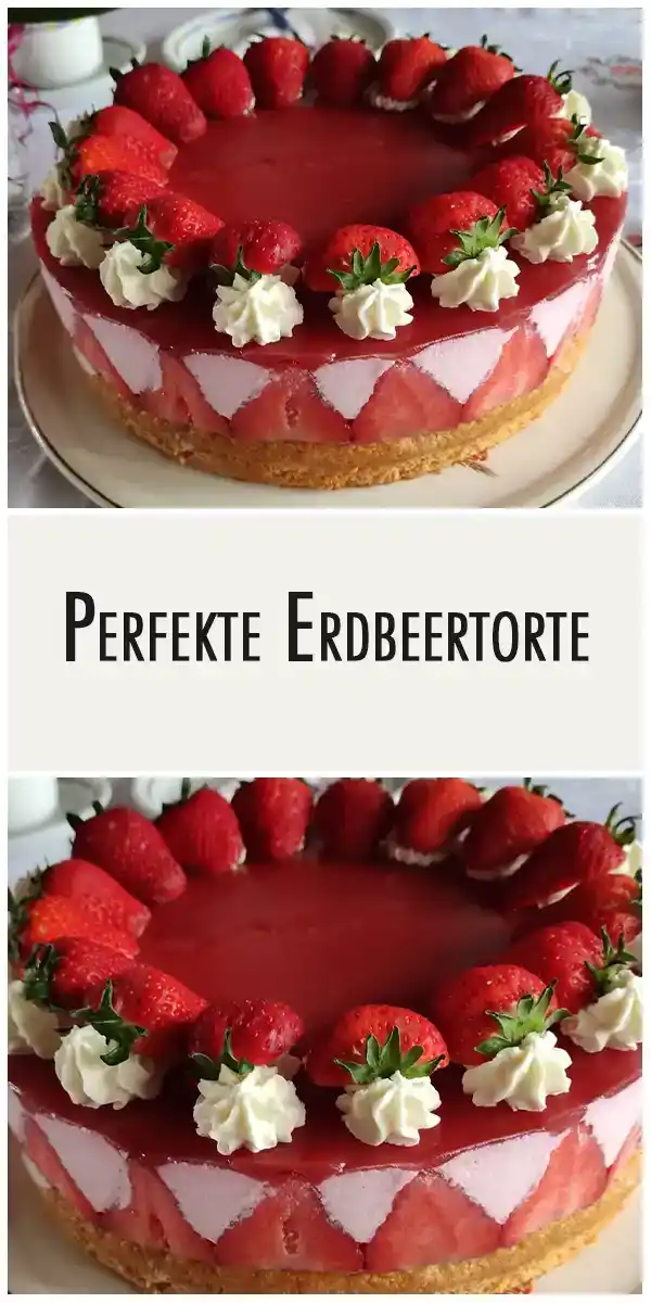 perfekte Erdbeertorte 🍰🍓 1 perfekte Erdbeertorte 🍰🍓