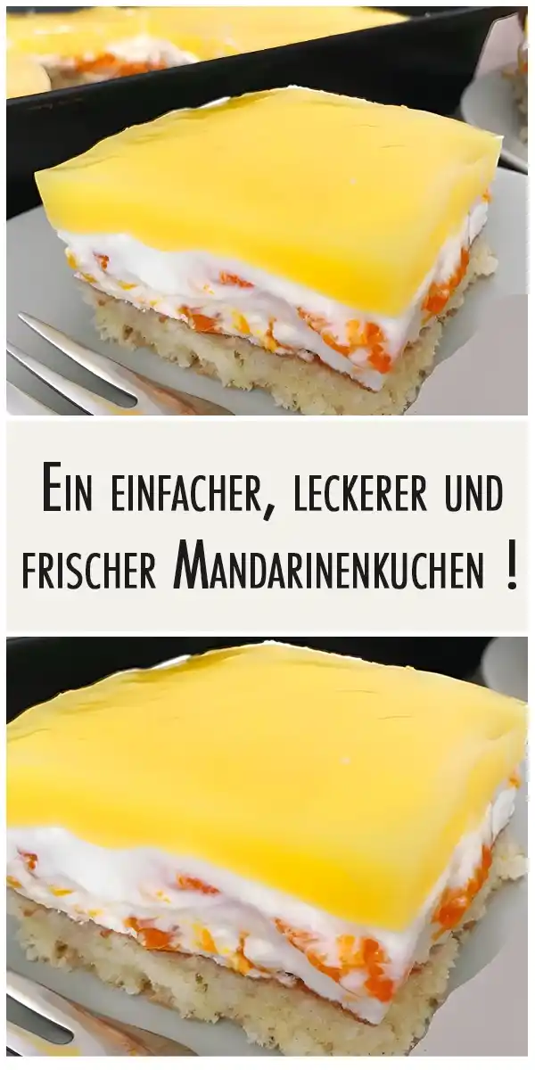 Ein einfacher, leckerer und frischer Mandarinenkuchen ! 1 Ein einfacher, leckerer und frischer Mandarinenkuchen !