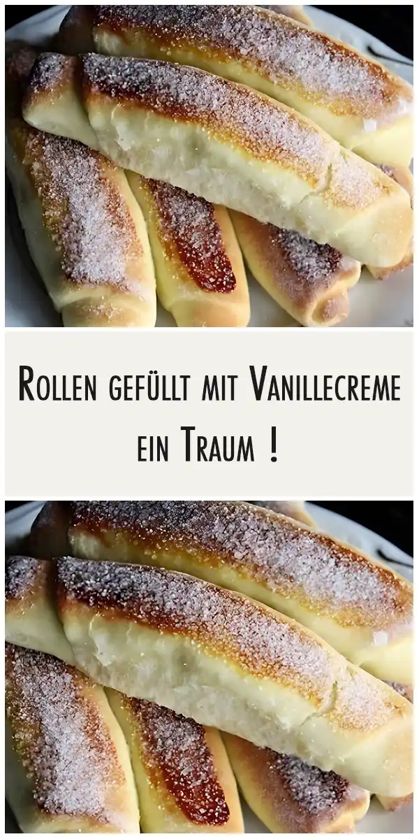 Rollen gefüllt mit Vanillecreme, ein Traum !