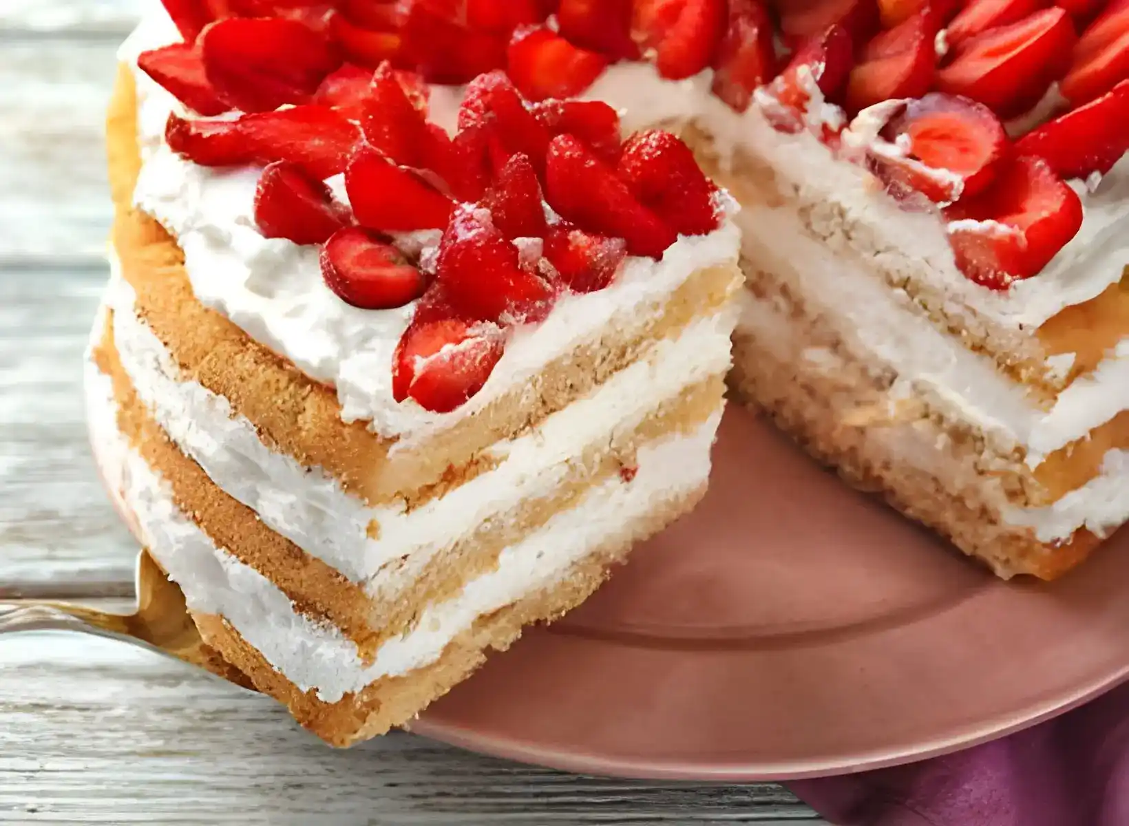 Erdbeer-Vanille-Torte mit Skyr