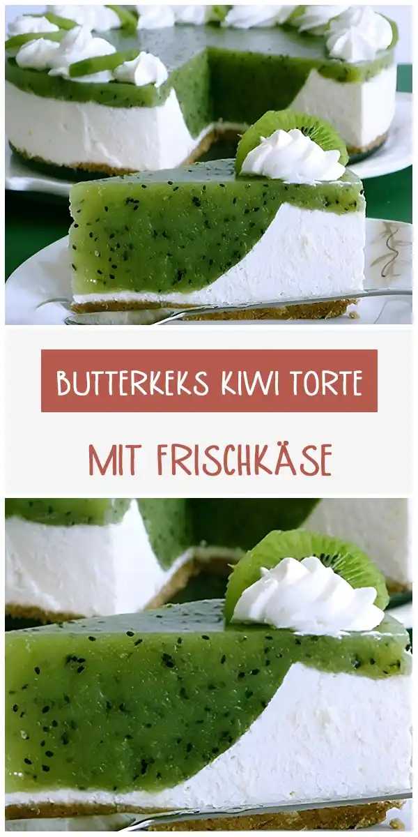 Butterkeks-Kiwi-Torte mit Frischkäse 1 BUTTERKEKS KIWI TORTE MIT FRISCHKÄSE!