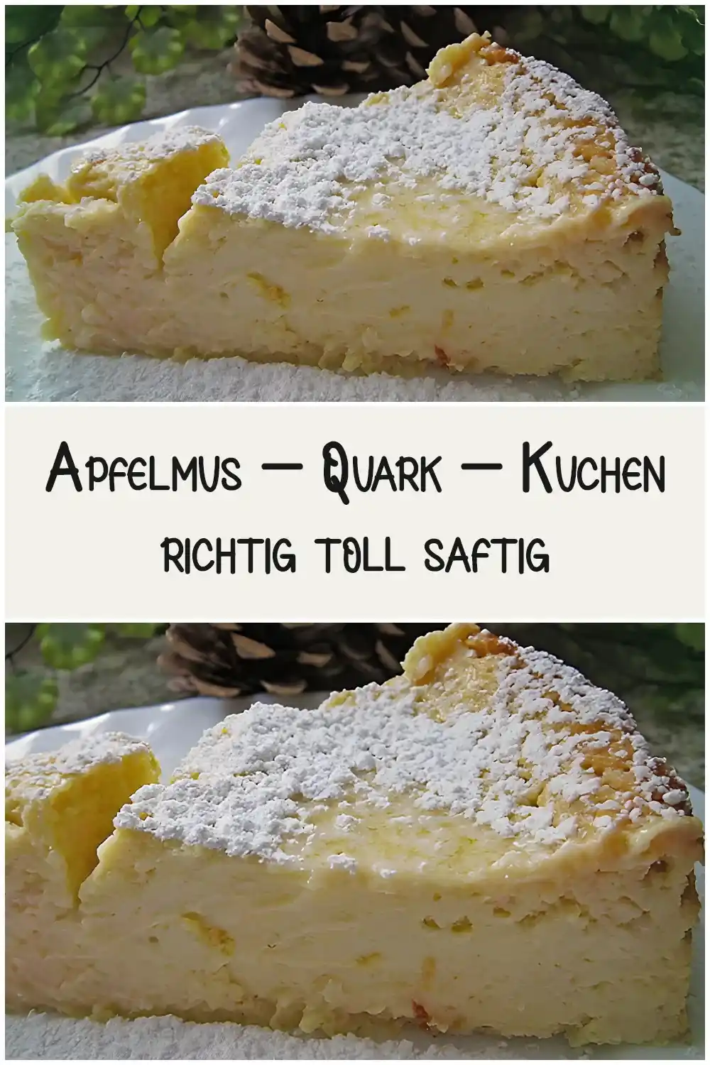 Apfelmus – Quark – Kuchen