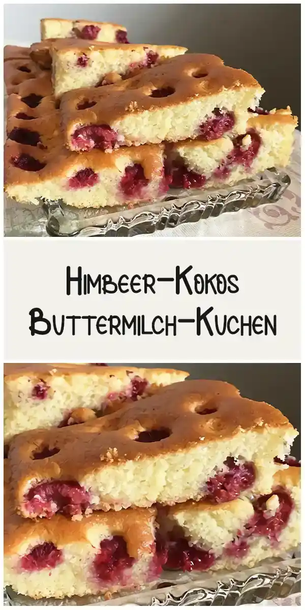 Himbeer Kokos Buttermilch Kuchen