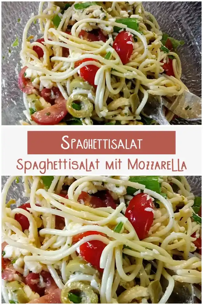 Italienischer Spaghettisalat mit Mozzarella 1 Italienischer Spaghettisalat mit Mozzarella1