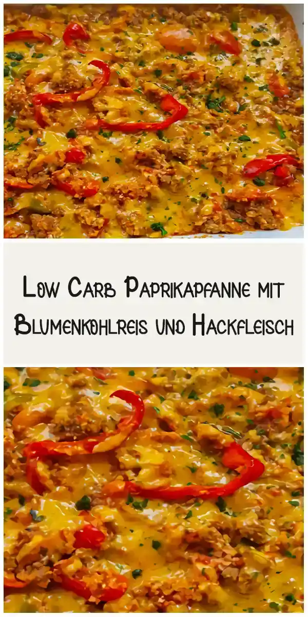 Low Carb Paprikapfanne mit Blumenkohlreis und Hackfleisch 1 Low Carb Paprikapfanne mit Blumenkohlreis und Hackfleisch