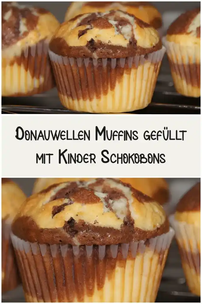 Donauwellen Muffins gefüllt mit Kinder Schokobons