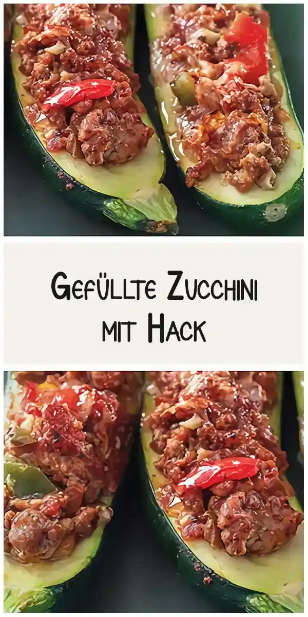 Gefüllte Zucchini mit Hack