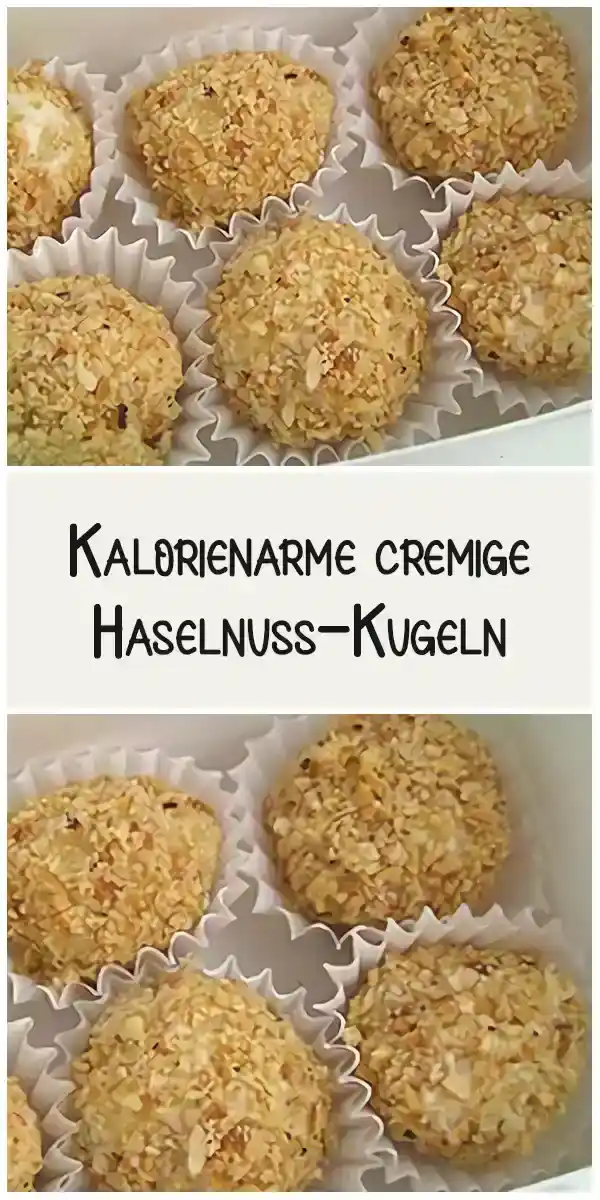 Kalorienarme cremige Haselnuss-Kugeln: Ein köstlicher Snack für Genießer
