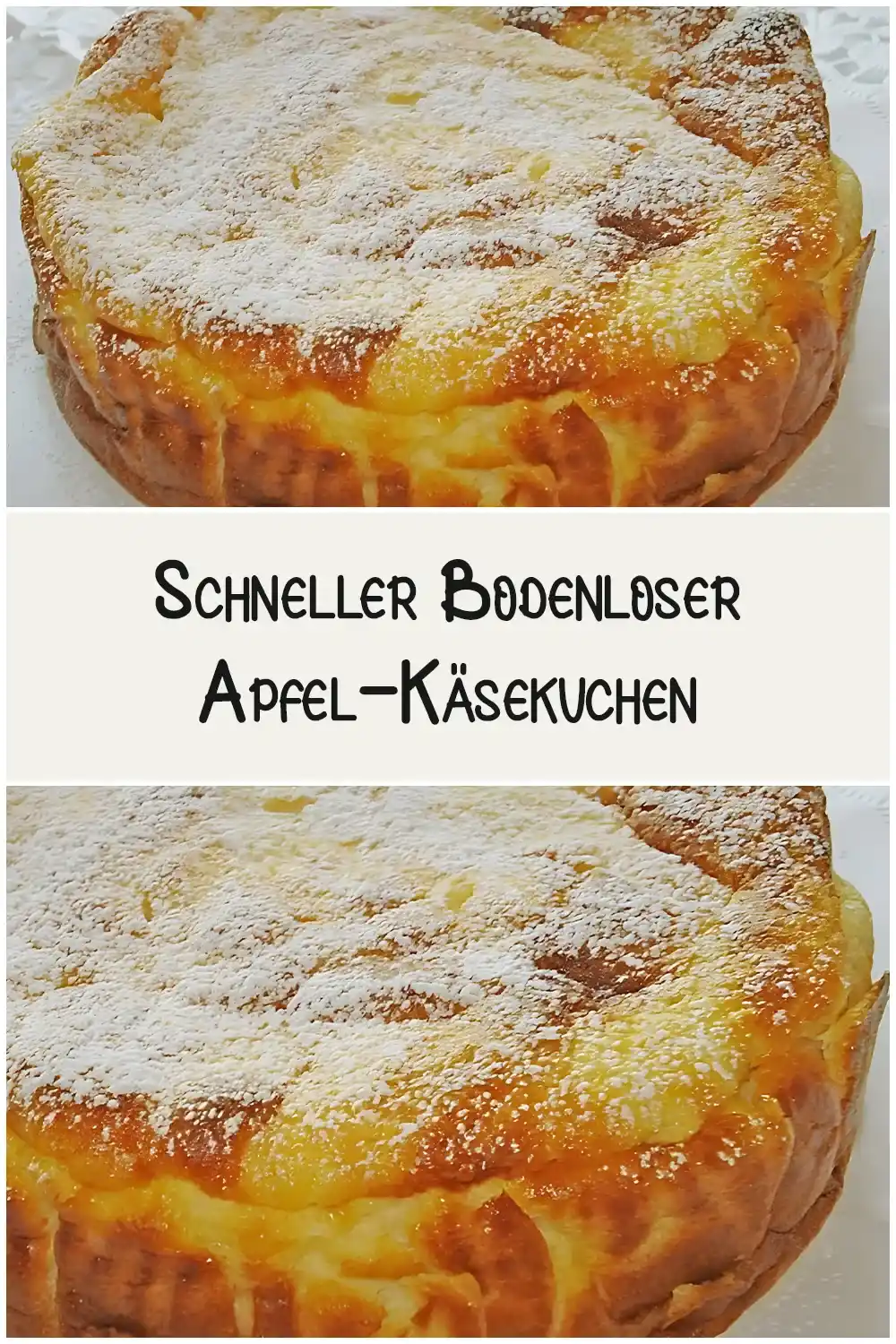 SCHNELLER BODENLOSER APFEL – KÄSEKUCHEN, einfach und schnell!