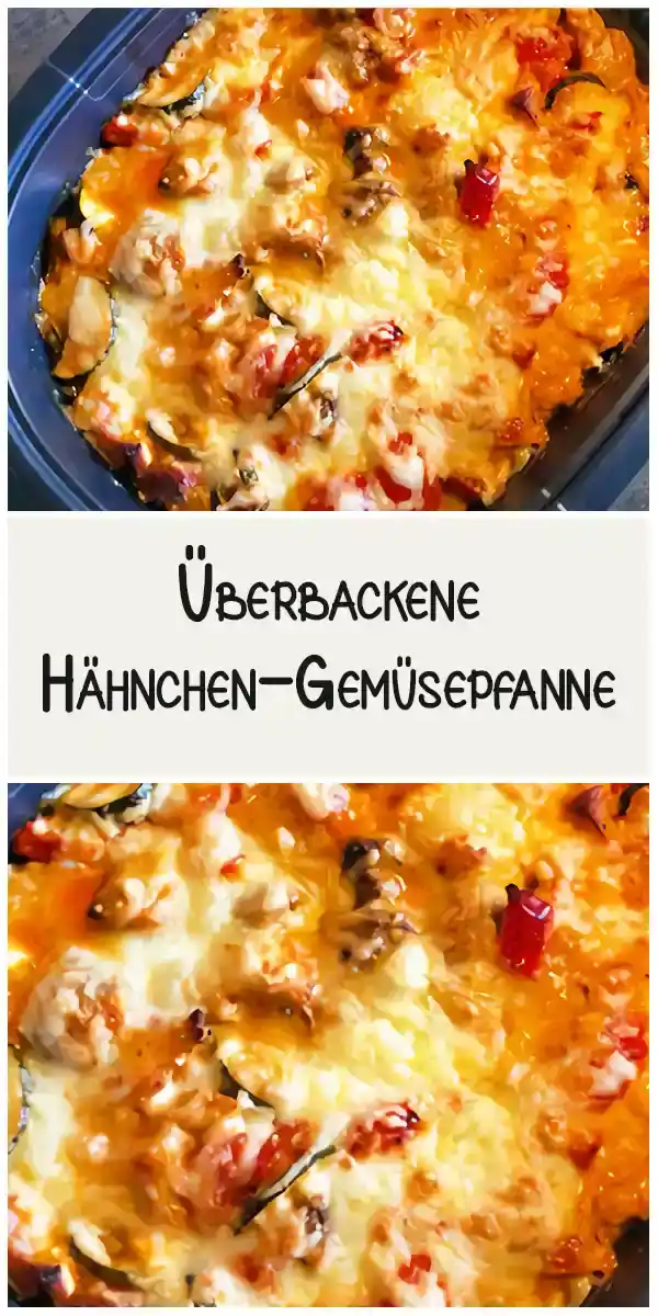 Überbackene Hähnchen-Gemüsepfanne
