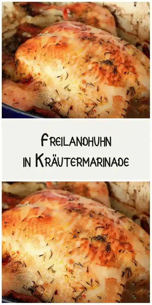 Freilandhuhn in kräutermarinade