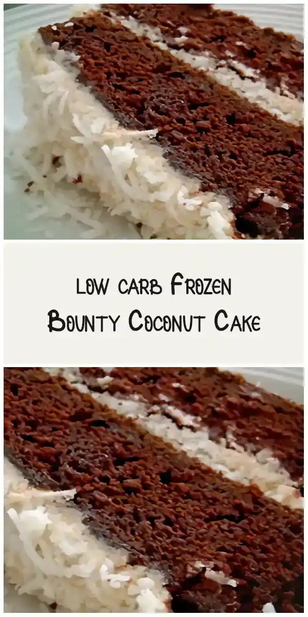 low carb Frozen Bounty Coconut Cake
