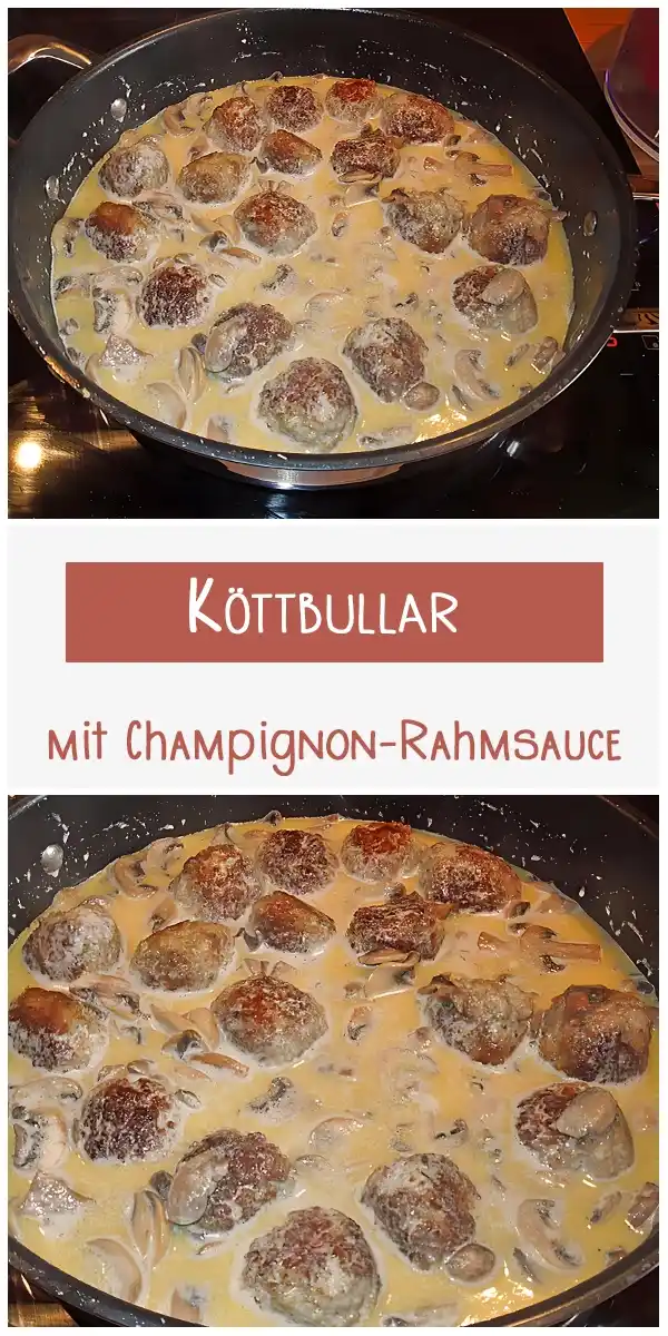 Köttbullar mit Champignon-Rahmsauce