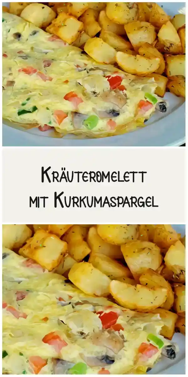 Kräuteromelett mit Kurkumaspargel