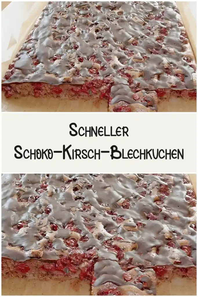 Schneller Schoko-Kirsch-Blechkuchen