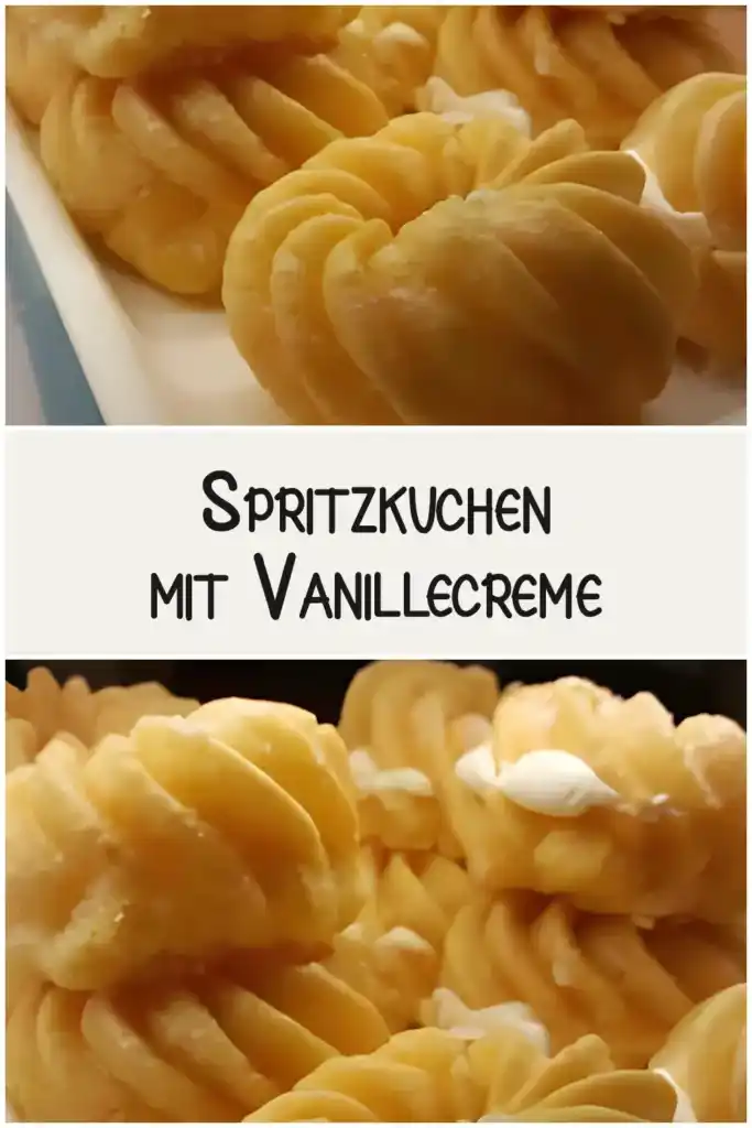 Spritzkuchen mit Vanillecreme 1 Spritzkuchen mit Vanillecreme
