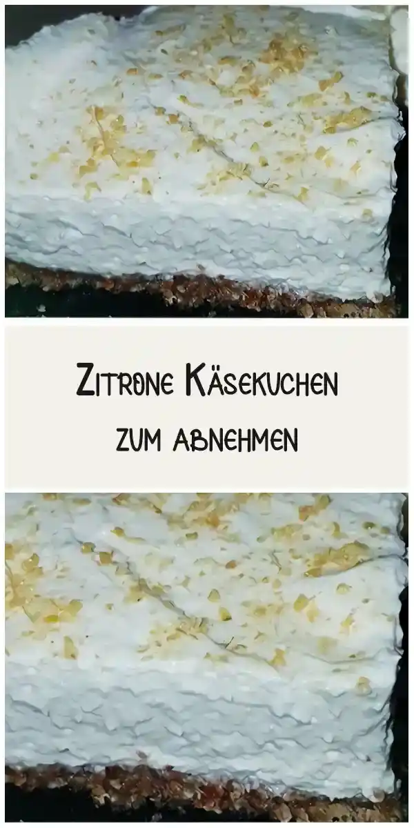 Zitrone Käsekuchen zum abnehmen 1 Zitrone Käsekuchen zum abnehmen