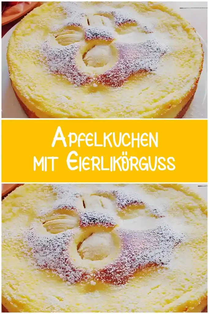 Apfelkuchen mit Eierlikörguss 1 Apfelkuchen mit Eierlikoerguss
