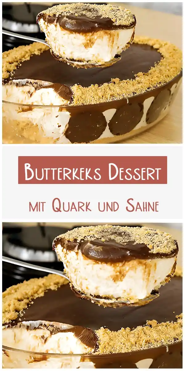 Butterkeks Dessert mit Quark und Sahne – EINFACH UND SCHNELL!