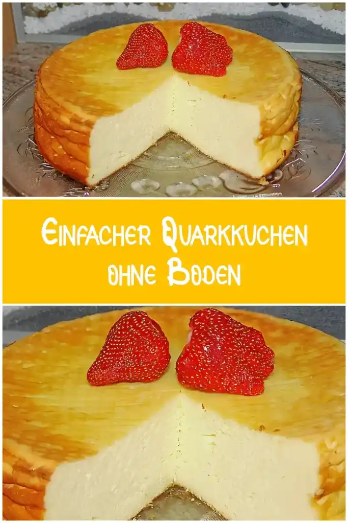 Einfacher Quarkkuchen ohne Boden