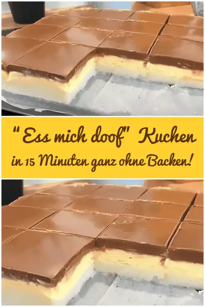“Ess mich doof” Kuchen in 15 Minuten ganz ohne Backen! 1 Ess mich doof Kuchen in 15 Minuten ganz ohne Backen