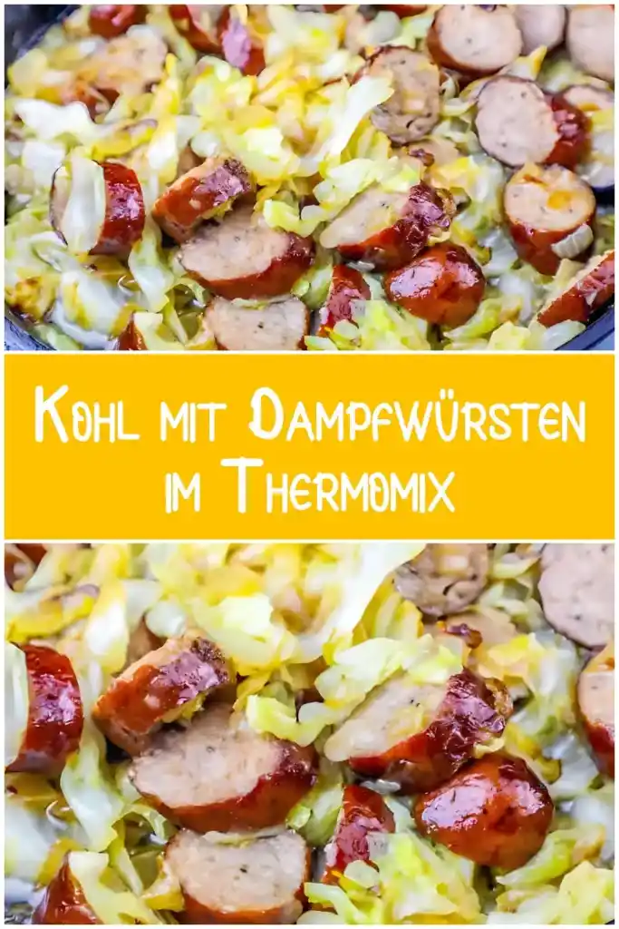Kohl mit Dampfwuersten im Thermomix