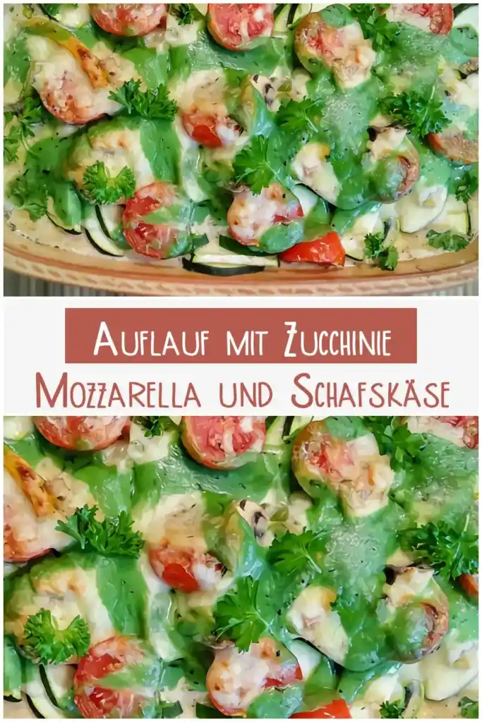 Low carb Auflauf mit Zucchini, Mozzarella und Schafskäse 1 Low carb Auflauf mit Zucchini Mozzarella und Schafskaese