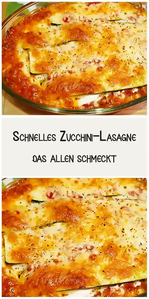 Schnelles Zucchini-Lasagne , das allen schmeckt 1 Schnelles Zucchini-Lasagne , das allen schmeckt