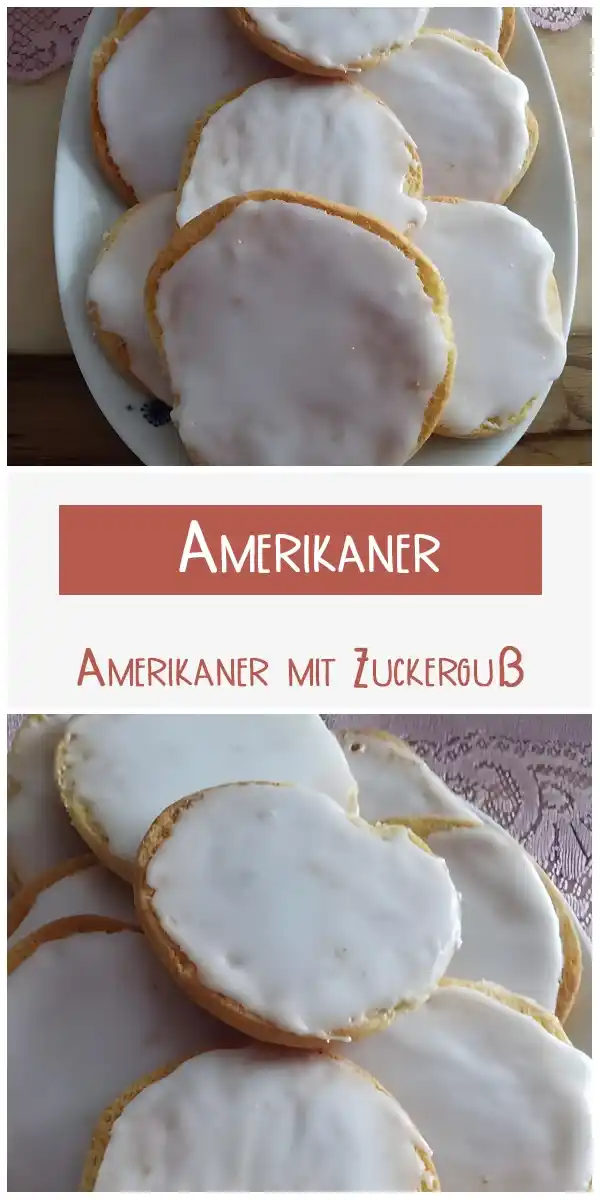 Amerikaner mit Zuckerguß 1 Amerikaner mit Zuckerguß