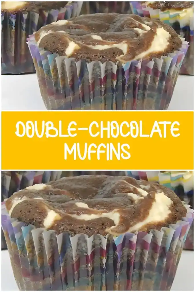 DOUBLE-CHOCOLATE MUFFINS – TEIGFÖRMCHEN MIT WEISSER UND ZARTBITTERSCHOKOLAD 1 DOUBLE CHOCOLATE MUFFINS – TEIGFOeRMCHEN MIT WEISSER UND ZARTBITTERSCHOKOLAD