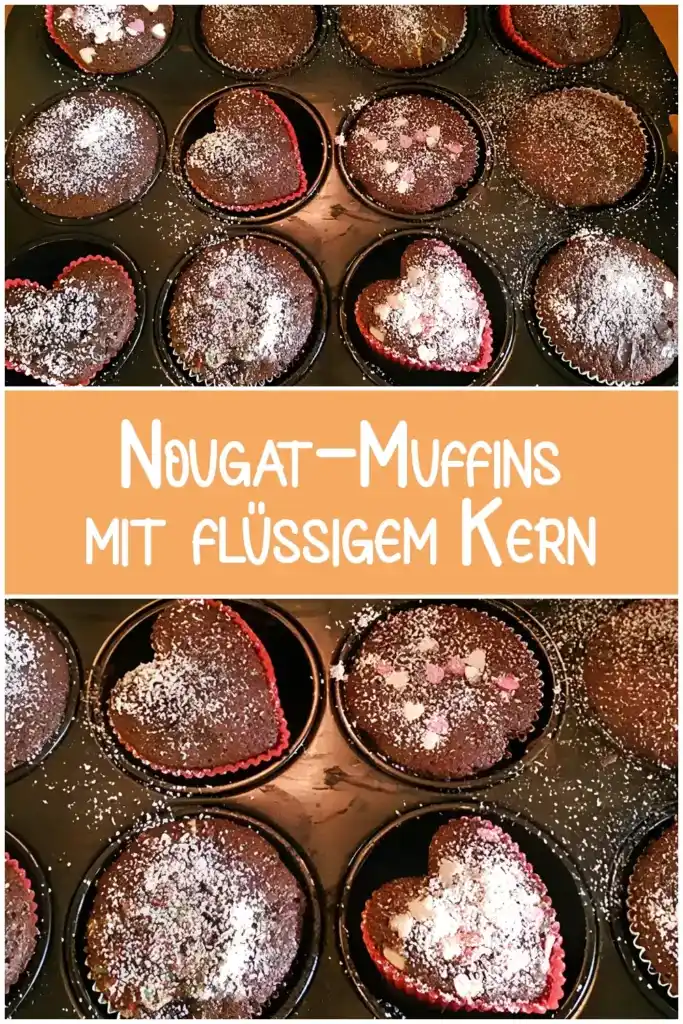 Nougat-Muffins mit flüssigem Kern 1 Nougat Muffins mit fluessigem Kern
