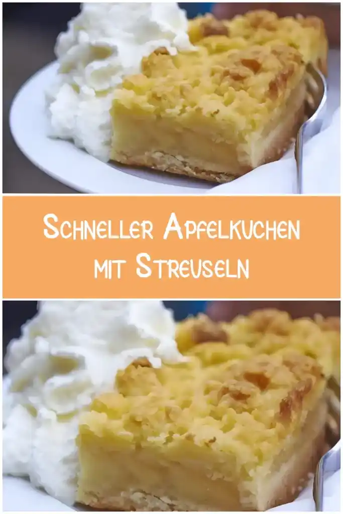 Schneller Apfelkuchen mit Streuseln