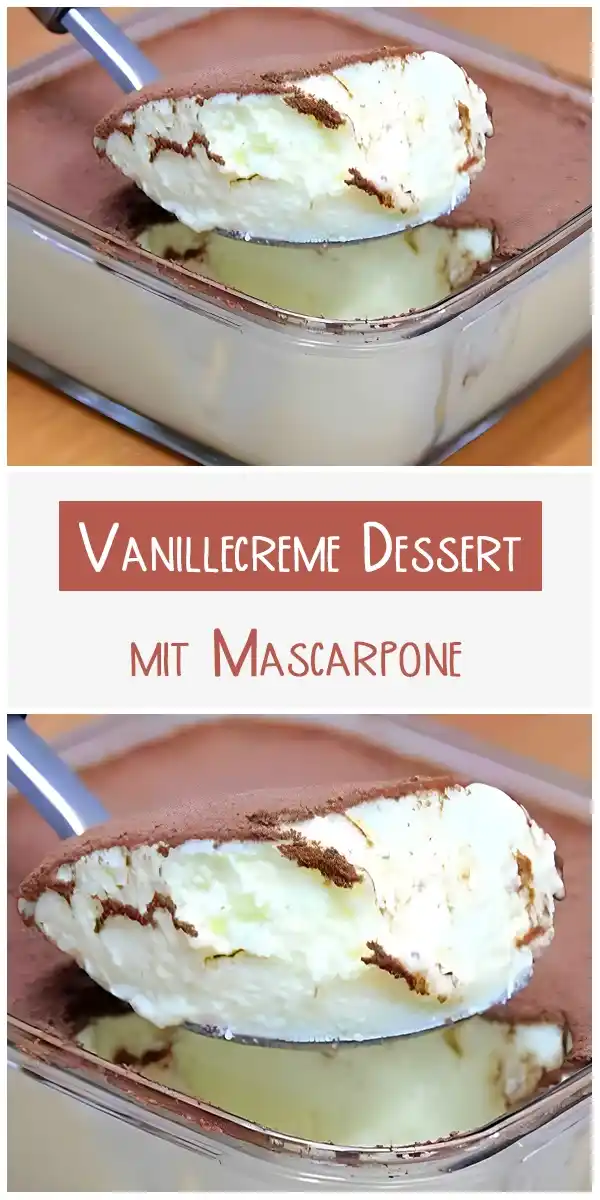 10 Minuten Vanillecreme Dessert mit Mascarpone