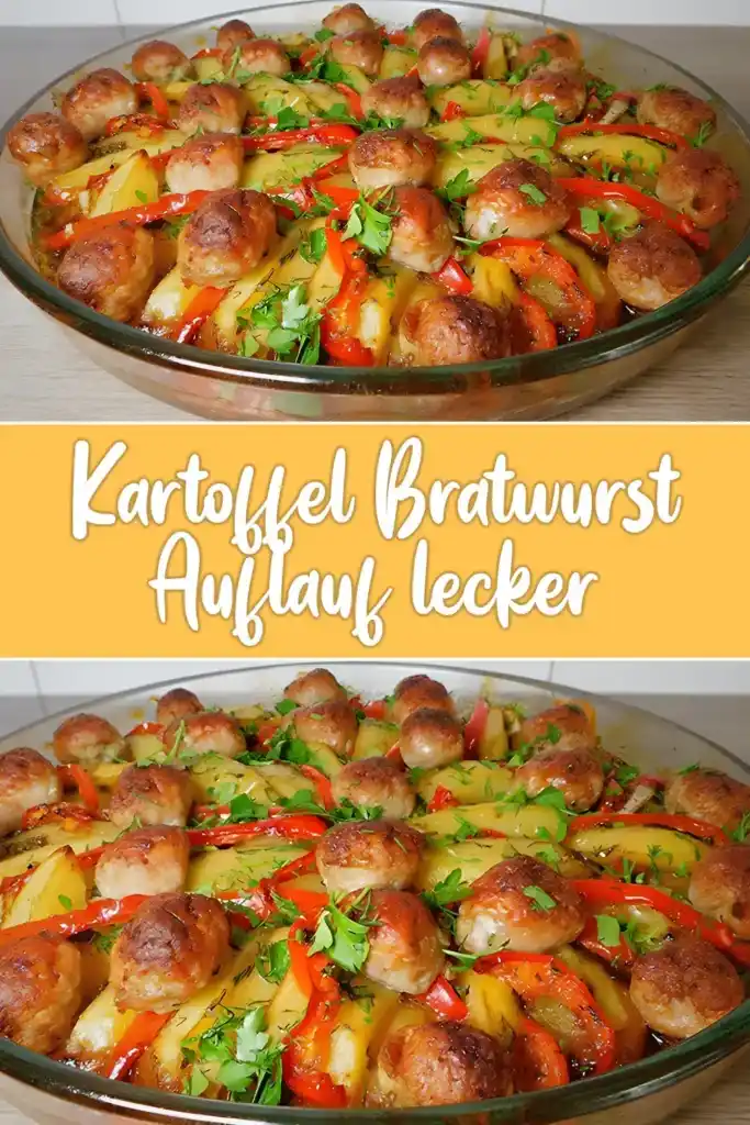 Kartoffel Bratwurst Auflauf lecker 1 Kartoffel Bratwurst Auflauf lecker