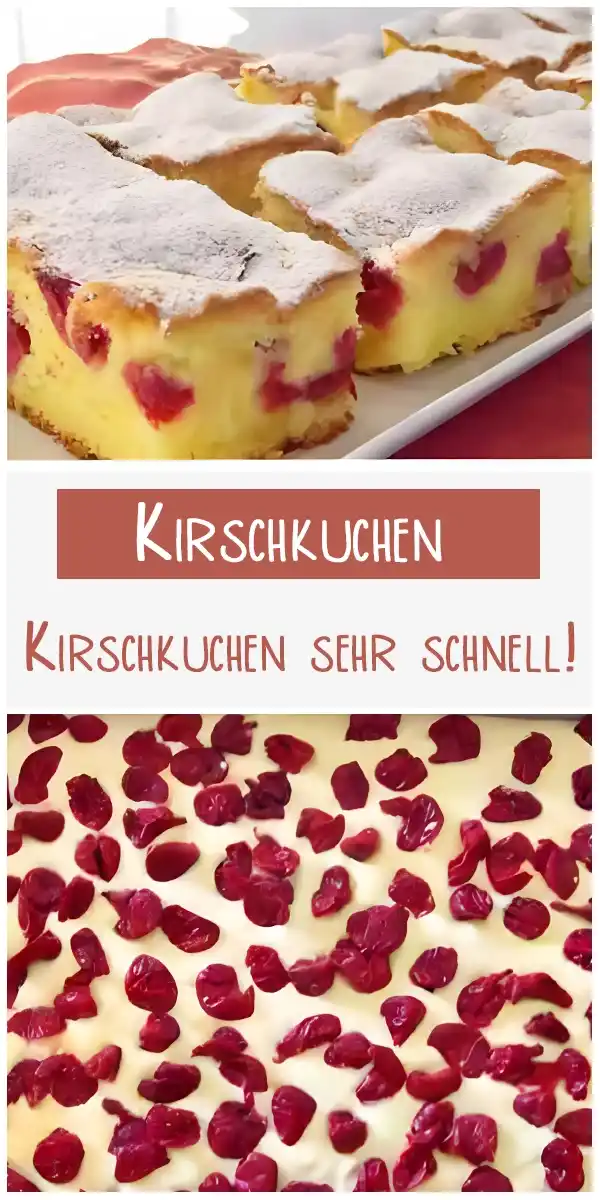 Kirschkuchen sehr schnell! 1 Kirschkuchen sehr schnell!