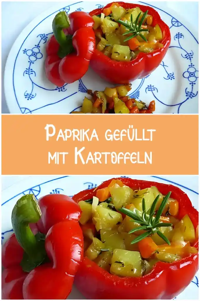 Paprika gefüllt mit Kartoffeln