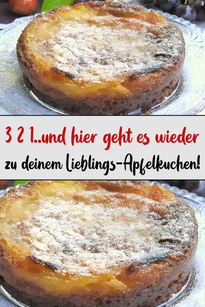 3 2 1..und hier geht es wieder zu deinem Lieblings-Apfelkuchen! 1 3 2 1..und hier geht es wieder zu deinem Lieblings-Apfelkuchen!