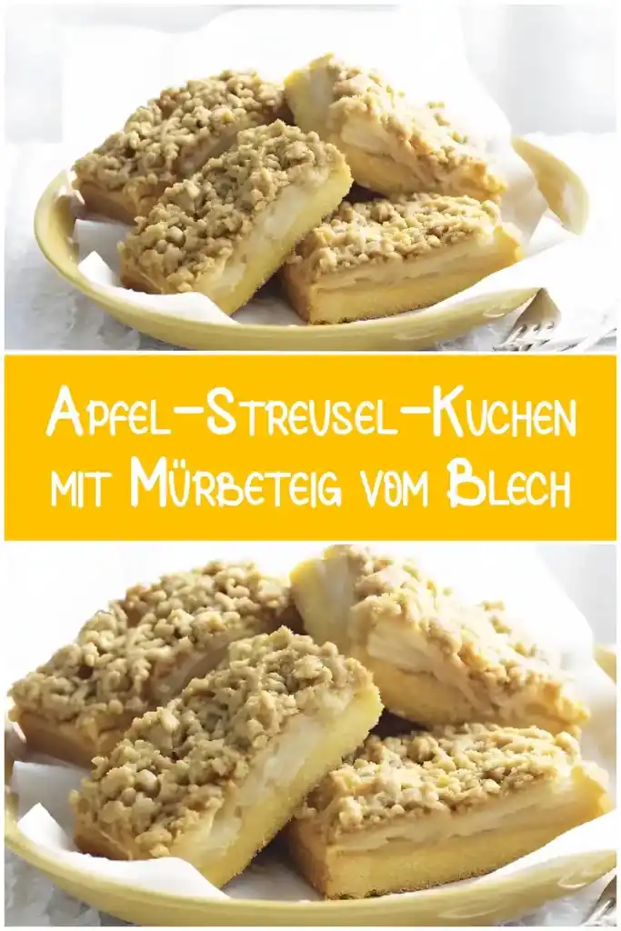Apfel-Streusel-Kuchen mit Mürbeteig vom Blech 1 Apfel Streusel Kuchen mit Muerbeteig vom Blech