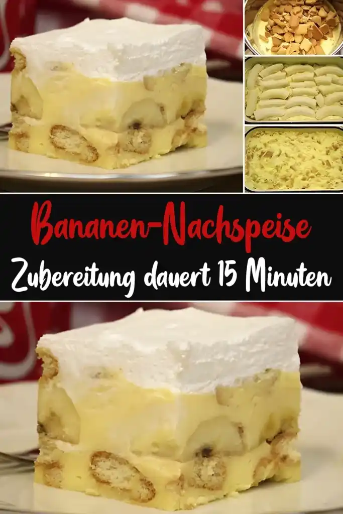Bananen-Nachspeise (Zubereitung dauert 15 Minuten) 1 Bananen-Nachspeise (Zubereitung dauert 15 Minuten)