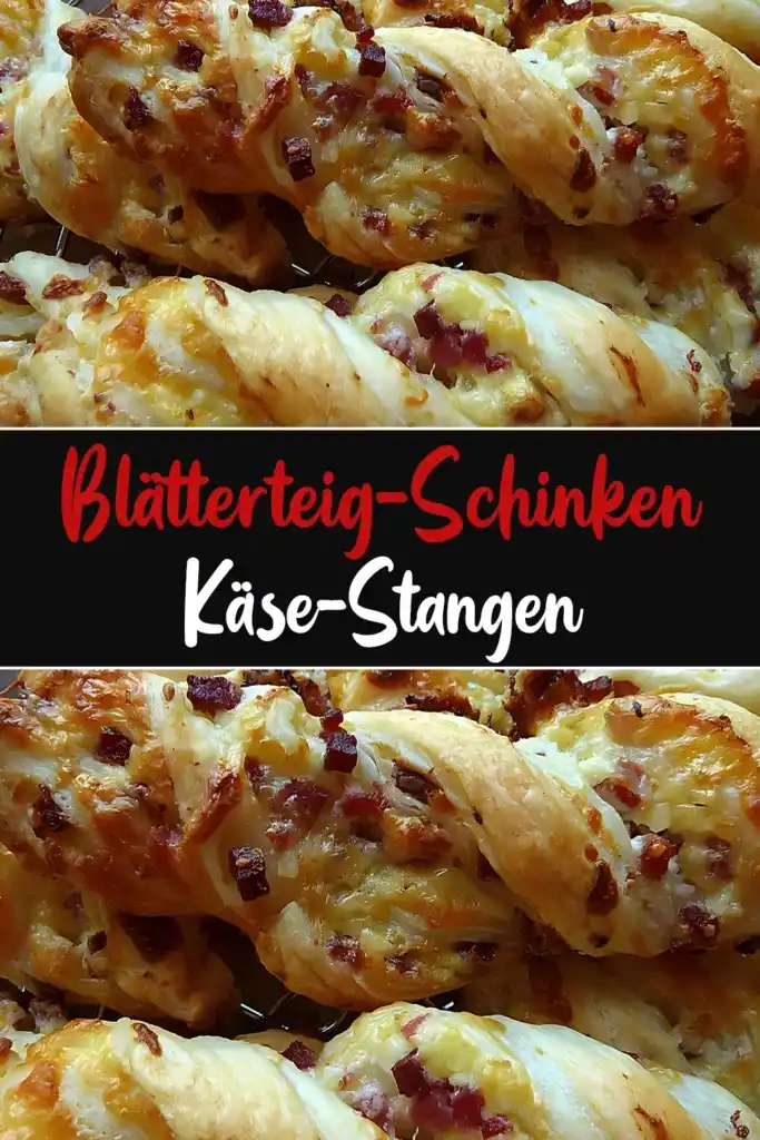 Blätterteig-Schinken-Käse-Stangen 1 Blätterteig-Schinken-Käse-Stangen