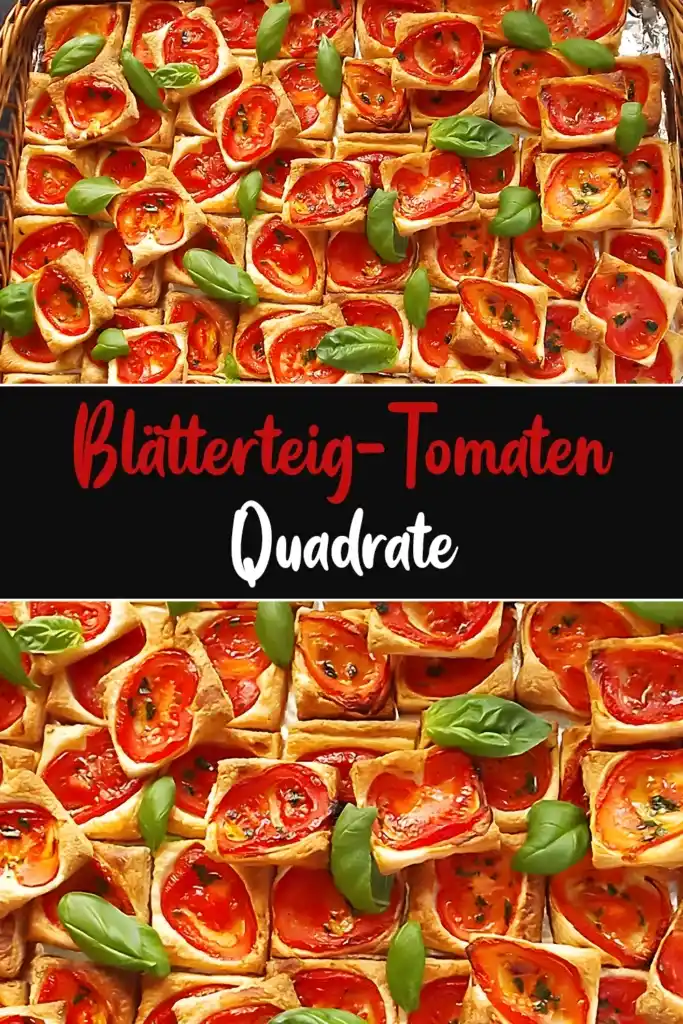 Blätterteig-Tomaten-Quadrate 1 Blaetterteig Tomaten Quadrate