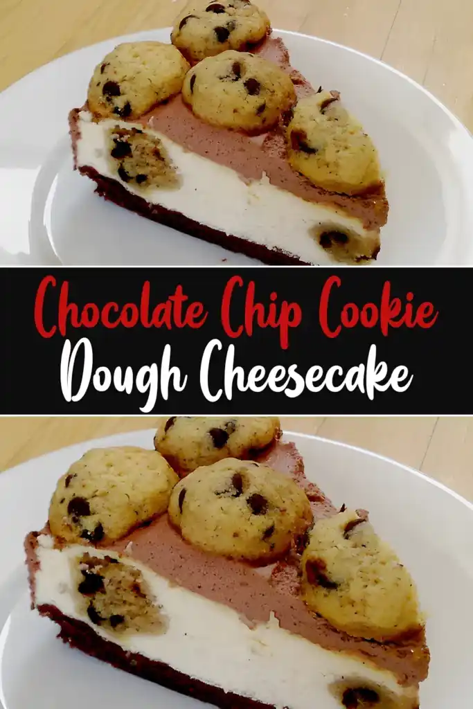 Schokoladen-Chip-Keks-Teig-Käsekuchen 1 Chocolate Chip Cookie Dough Cheesecake