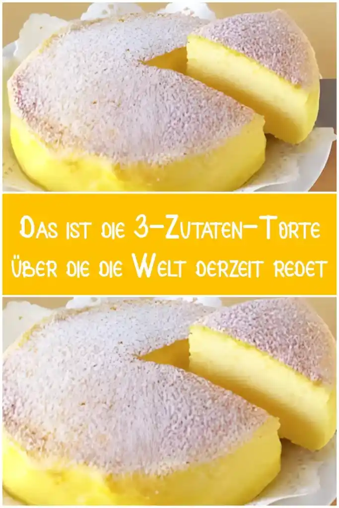 Die 3-Zutaten-Torte, von der alle schwärmen – fluffig und einfach himmlisch! 1 Das ist die 3 Zutaten Torte ueber die die Welt derzeit redet. Fluffigkeit hoch drei